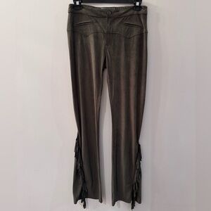 NWT Double D Ranch Fringe Faux Suede Pants Alfalfa Size 10 Cowgirl Chic NFR